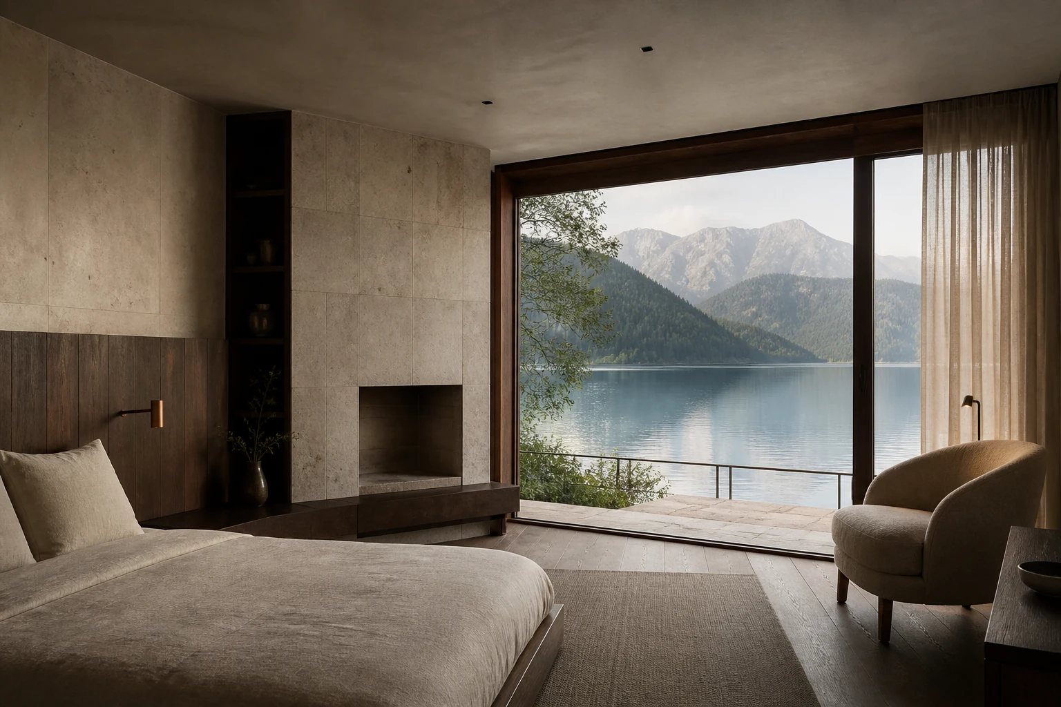 Suite Lac avec vue sur le lac et les montagnes