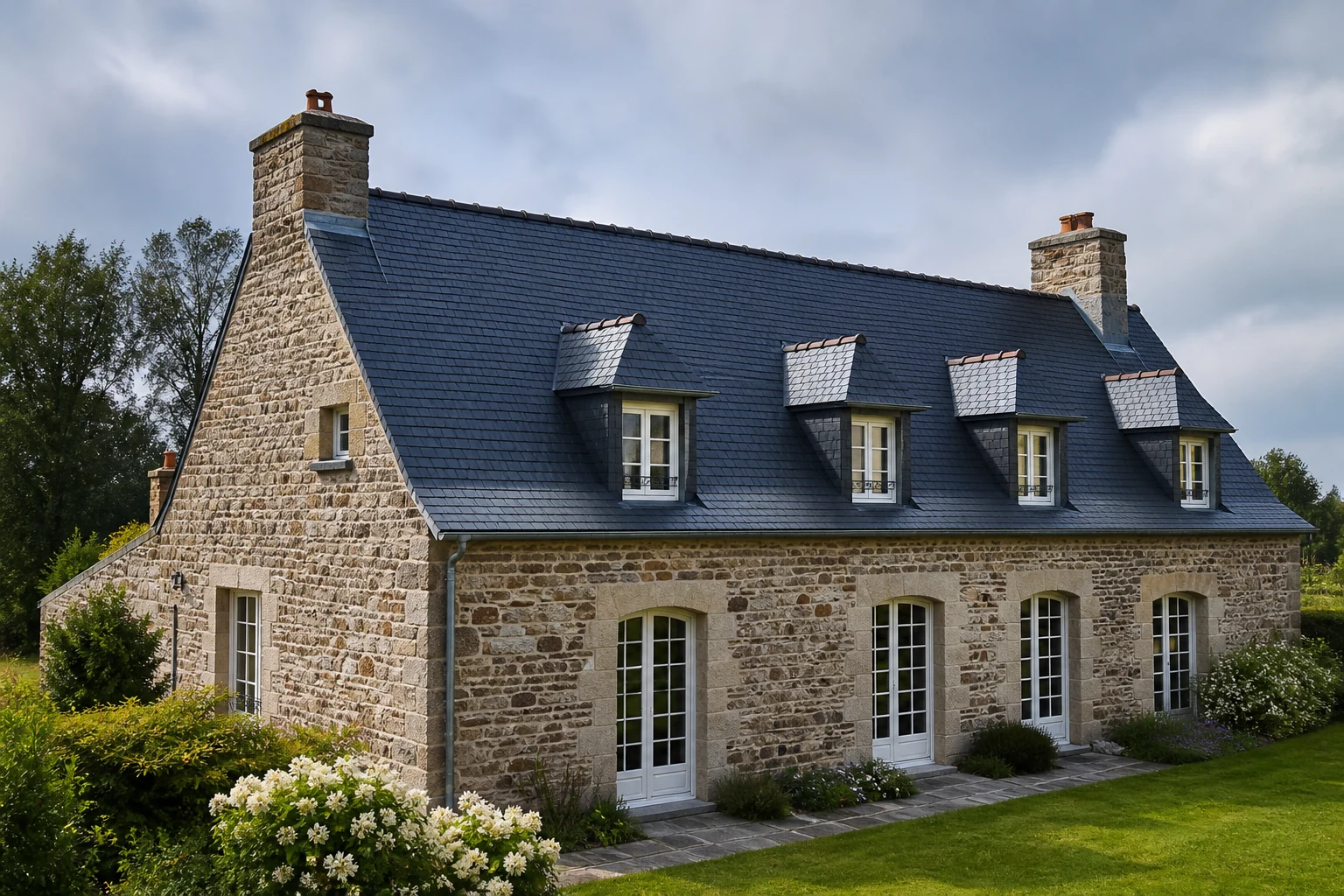 Rénovation complète d’une toiture en ardoise naturelle